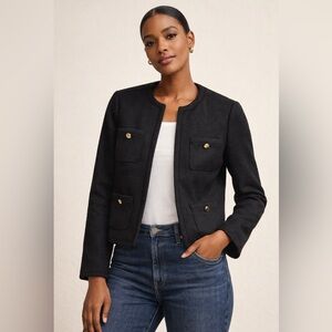 Anne Klein Black Jacket with Gold Accents